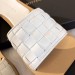 Bottega Veneta Intrecciato Slides In White Nappa Leather