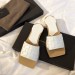 Bottega Veneta Intrecciato Slides In White Nappa Leather