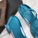 Bottega Veneta Ankle-strap Stretch Sandals In Blue Nappa Leather