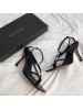 Bottega Veneta Ankle-strap Stretch Sandals In Black Nappa Leather