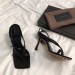 Bottega Veneta Ankle-strap Stretch Sandals In Black Nappa Leather