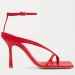 Bottega Veneta Ankle-strap Stretch Sandals In Red Nappa Leather