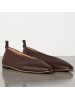 Bottega Veneta Almond Flats In Bordeaux Nappa Leather