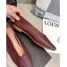 Bottega Veneta Almond Flats In Bordeaux Nappa Leather