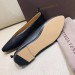 Bottega Veneta Almond Flats In Black Nappa Leather