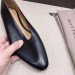 Bottega Veneta Almond Flats In Black Nappa Leather