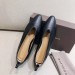 Bottega Veneta Almond Flats In Black Nappa Leather