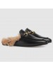 Gucci Princetown Slippers With Wool Lining