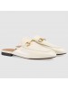 Gucci Princetown Slippers In White Leather