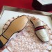 Gucci White Leather Slippers With Signature Web