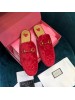 Gucci Princetown Slippers In Red GG Velvet