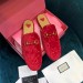 Gucci Princetown Slippers In Red GG Velvet