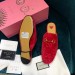 Gucci Princetown Slippers In Red GG Velvet