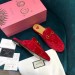 Gucci Princetown Slippers In Red GG Velvet