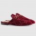 Gucci Princetown Slippers In Red GG Velvet