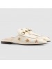 Gucci White Princetown Slippers Embroidered Bees And Stars