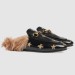 Gucci Princetown Wool Slippers Embroidered Bees And Stars