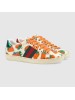 Gucci Women Ace Sneaker With Gucci Strawberry Print