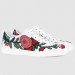 Gucci White Women Ace Embroidered Floral Sneaker