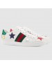 Gucci White Women Ace Embroidered Stars Sneaker