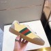 Gucci Butter Leather Women G74 Sneaker With Web