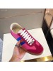 Gucci Women G74 Nylon Sneaker With Web