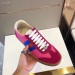 Gucci Women G74 Nylon Sneaker With Web