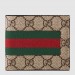 Gucci Beige Web GG Supreme Bi-fold Wallet