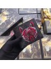 Gucci Black Wolf Print GG Supreme Bi-fold Wallet