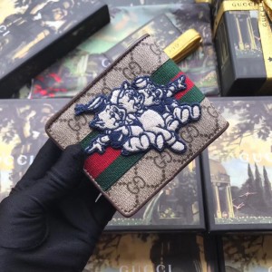 Gucci Ophidia Bi-fold Wallet With Three Little Pigs