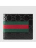 Gucci Black Signature Web Bi-fold Wallet