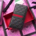 Gucci Black Signature Web Zip Around Wallet