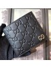 Gucci Black Signature GG Metal Bi-fold Wallet