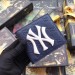Gucci Blue Signature Bi-fold Wallet With New York Yankees Patch
