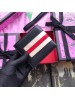 Gucci Black Stripe Leather Bi-fold Wallet