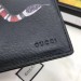 Gucci Black Kingsnake Print Leather Bi-fold Wallet