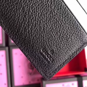 Gucci Black Print Leather Bi-fold Wallet