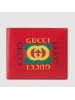 Gucci Red Print Leather Bi-fold Wallet