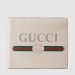 Gucci White Print Leather Bi-fold Wallet