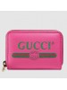 Gucci Pink Print Leather Card Case