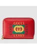 Gucci Red Print Leather Card Case