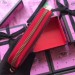 Gucci Red Print Leather Card Case