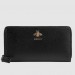 Gucci Animalier Zip Around Wallet In Black Leather