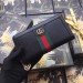 Gucci Black Leather Ophidia Zip Around Wallet