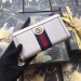 Gucci White Leather Ophidia Zip Around Wallet