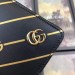 Gucci Black Zip Around Wallet With Double G stripe