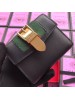 Gucci Sylvie Flap Wallet In Black Leather