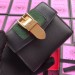 Gucci Sylvie Flap Wallet In Black Leather