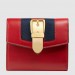 Gucci Sylvie Flap Wallet In Red Leather