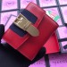 Gucci Sylvie Flap Wallet In Red Leather
